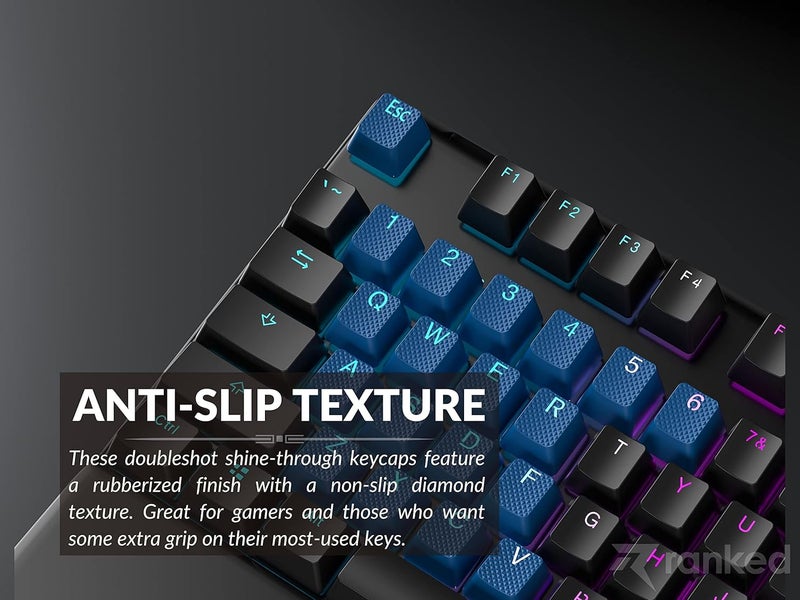 Ranked Rubber Keycap Set | Double Shot Translucent | OEM Profile for Mechanical Gaming Keyboard (Skydiver, 23 Keys) - Image 5